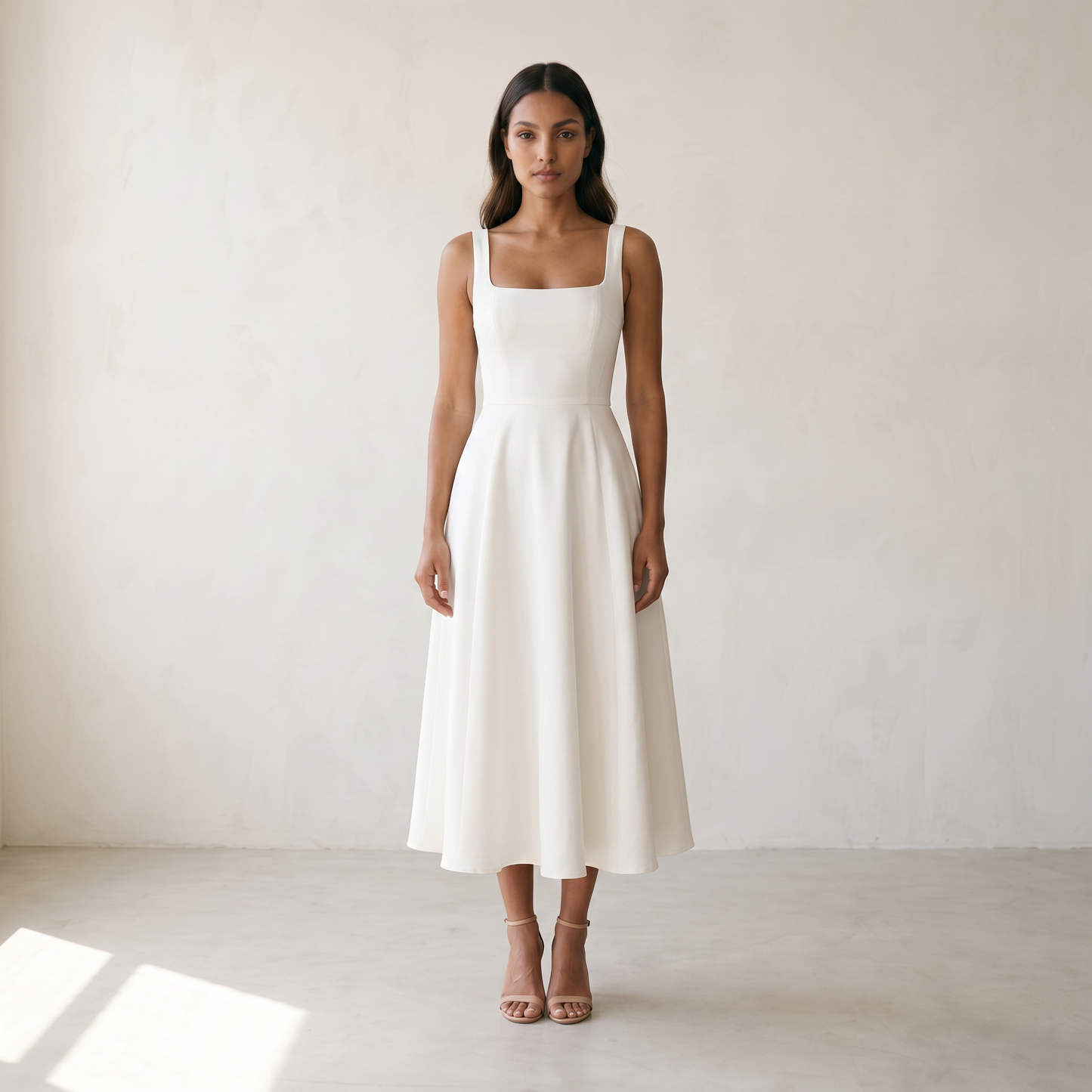 Celeste Sleeveless A-Line Midi Dress