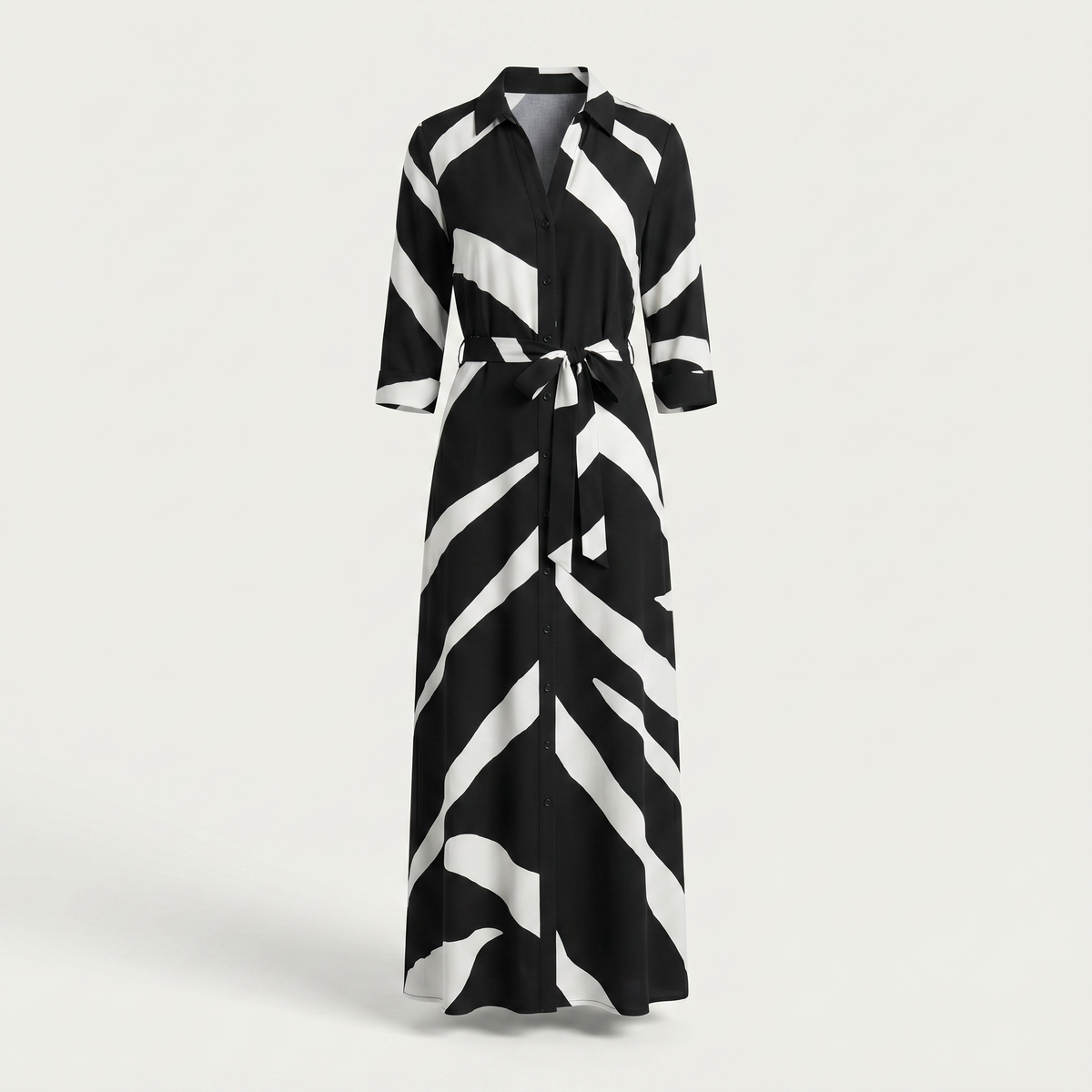 Maren Button Front Maxi Shirt Dress