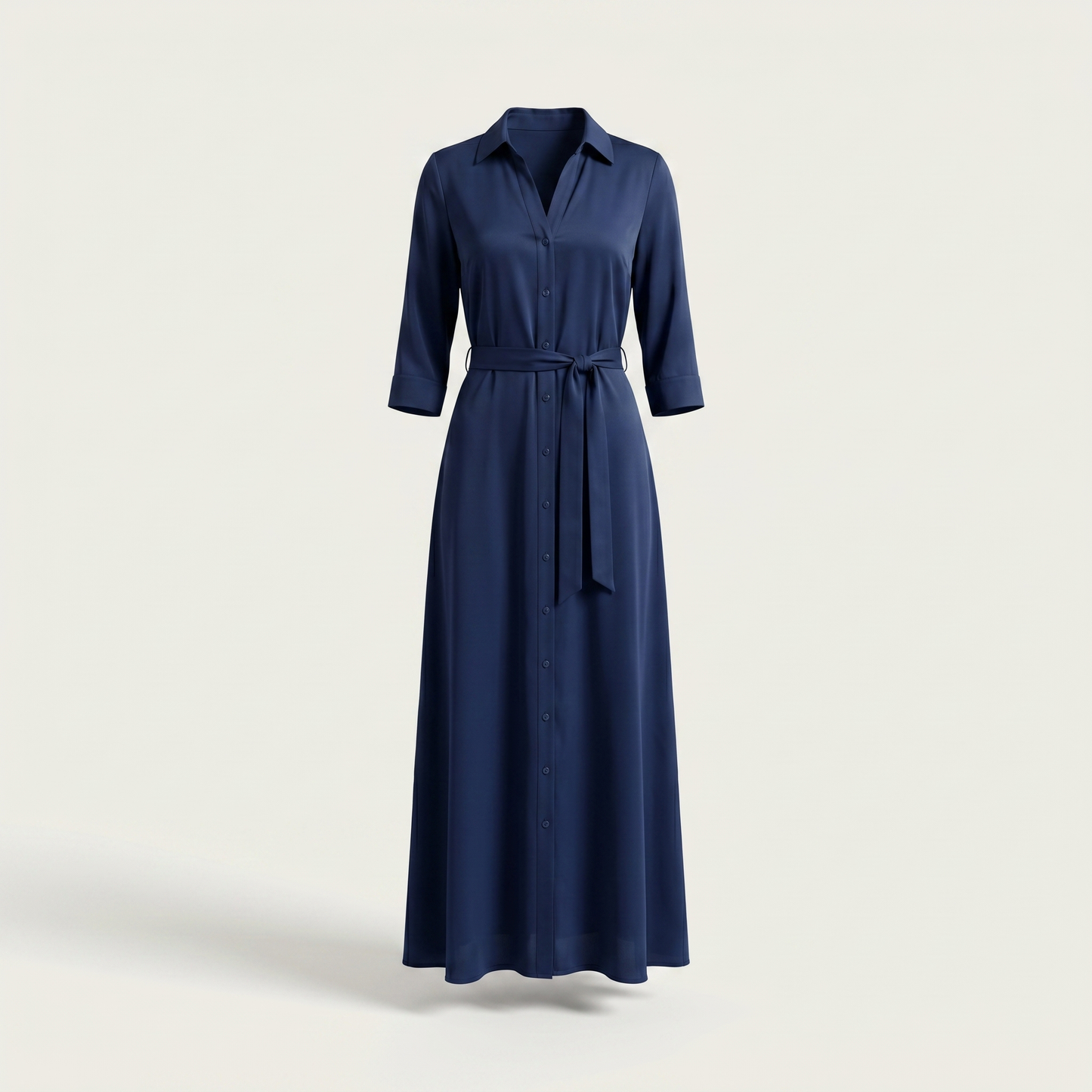 Maren Button Front Maxi Shirt Dress