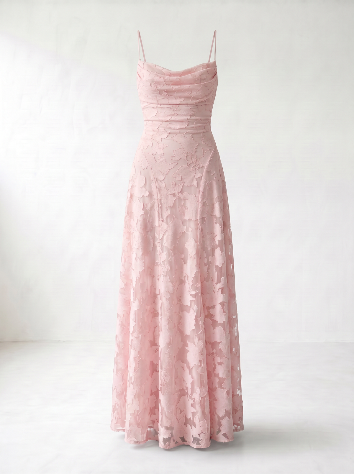 Rosalina Lace Cowl Neck Maxi Dress