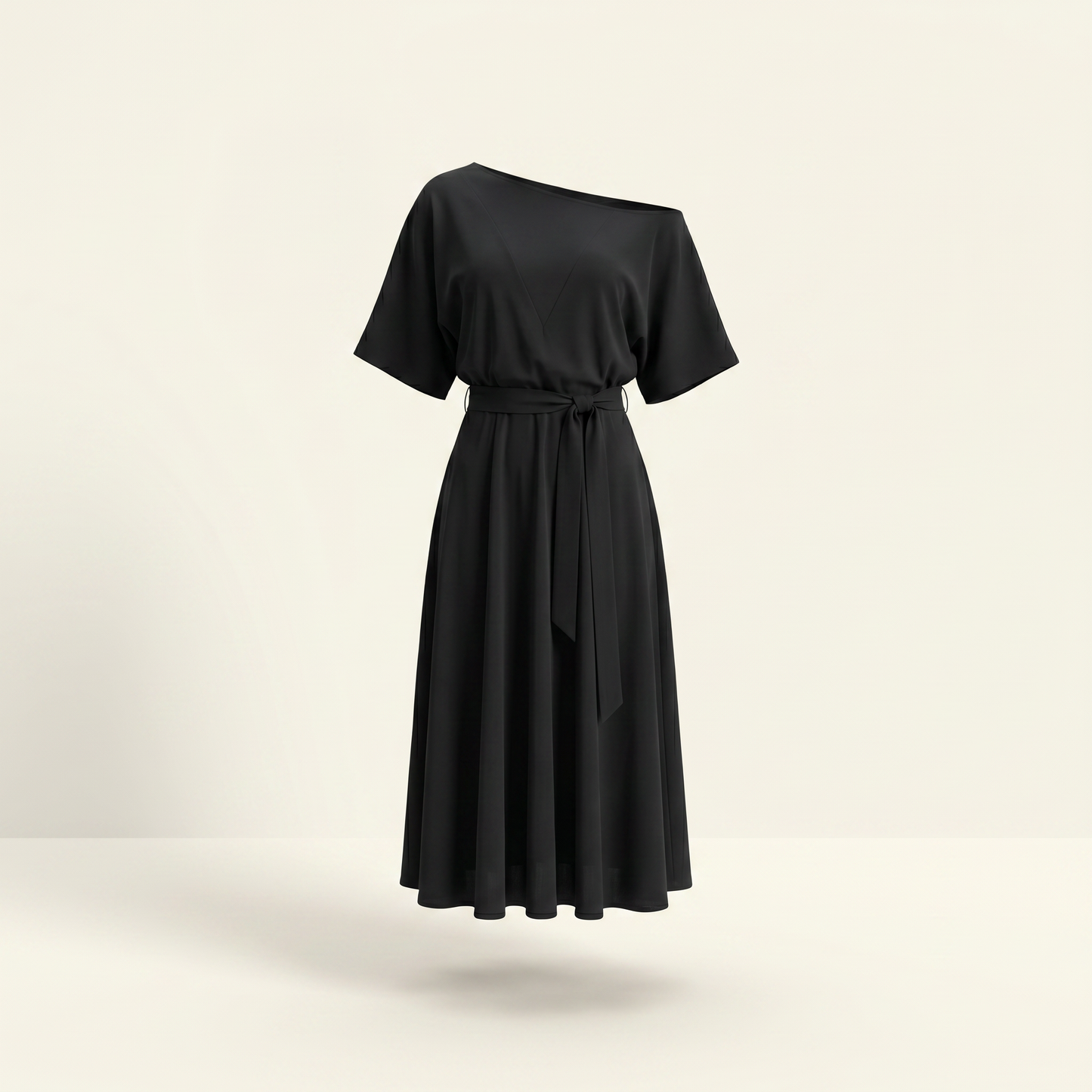 Noelle Off Shoulder A-Line Midi Dress