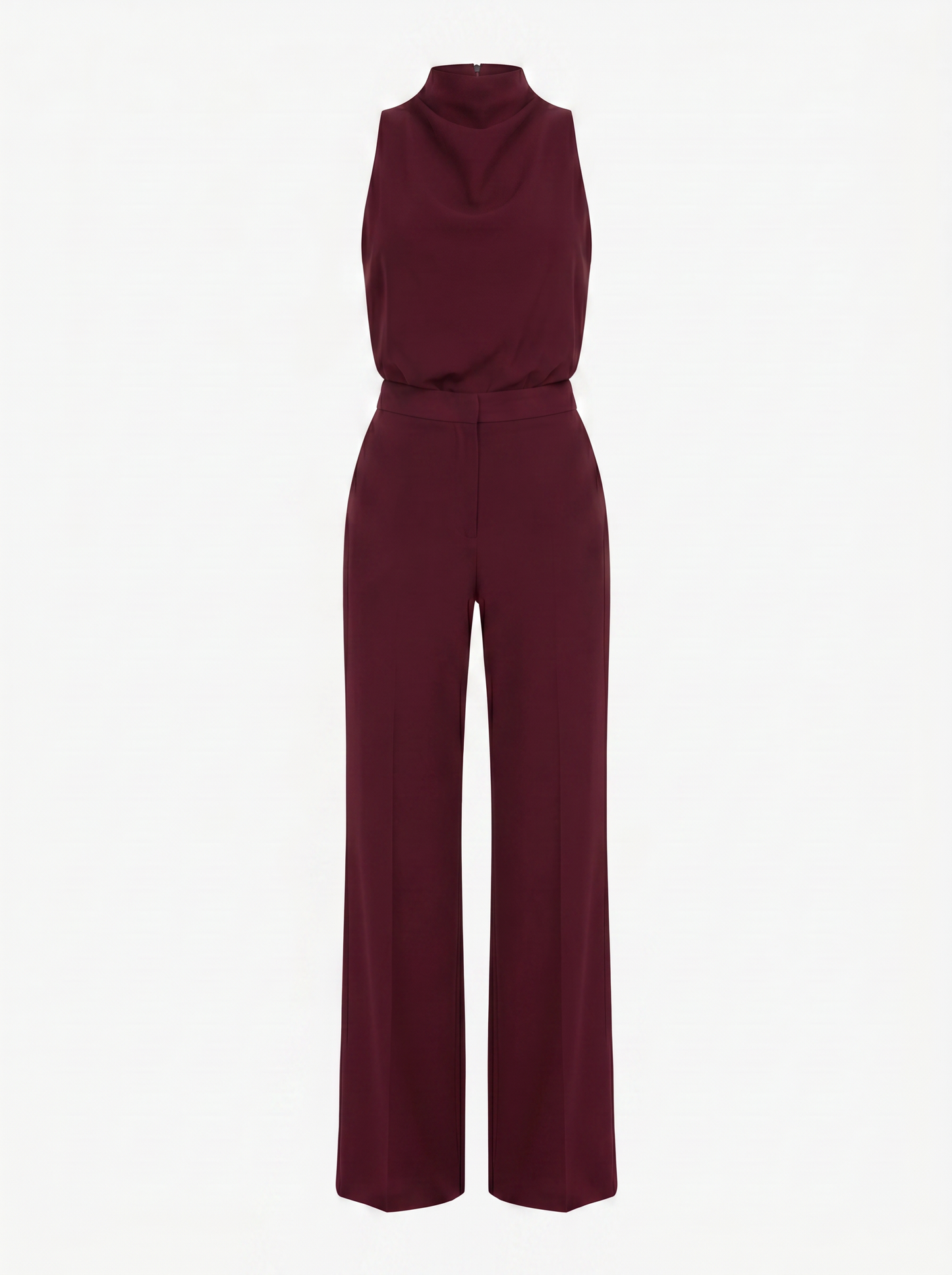 Saphirelle High Neck Wide-Leg Jumpsuit
