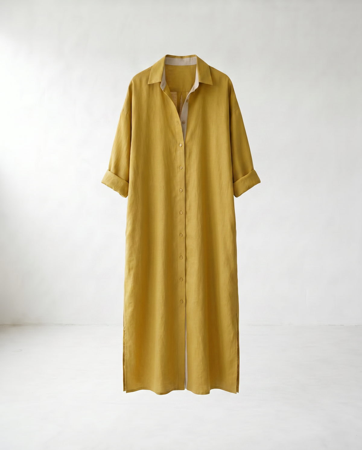 Amaris Linen Maxi Shirt Dress