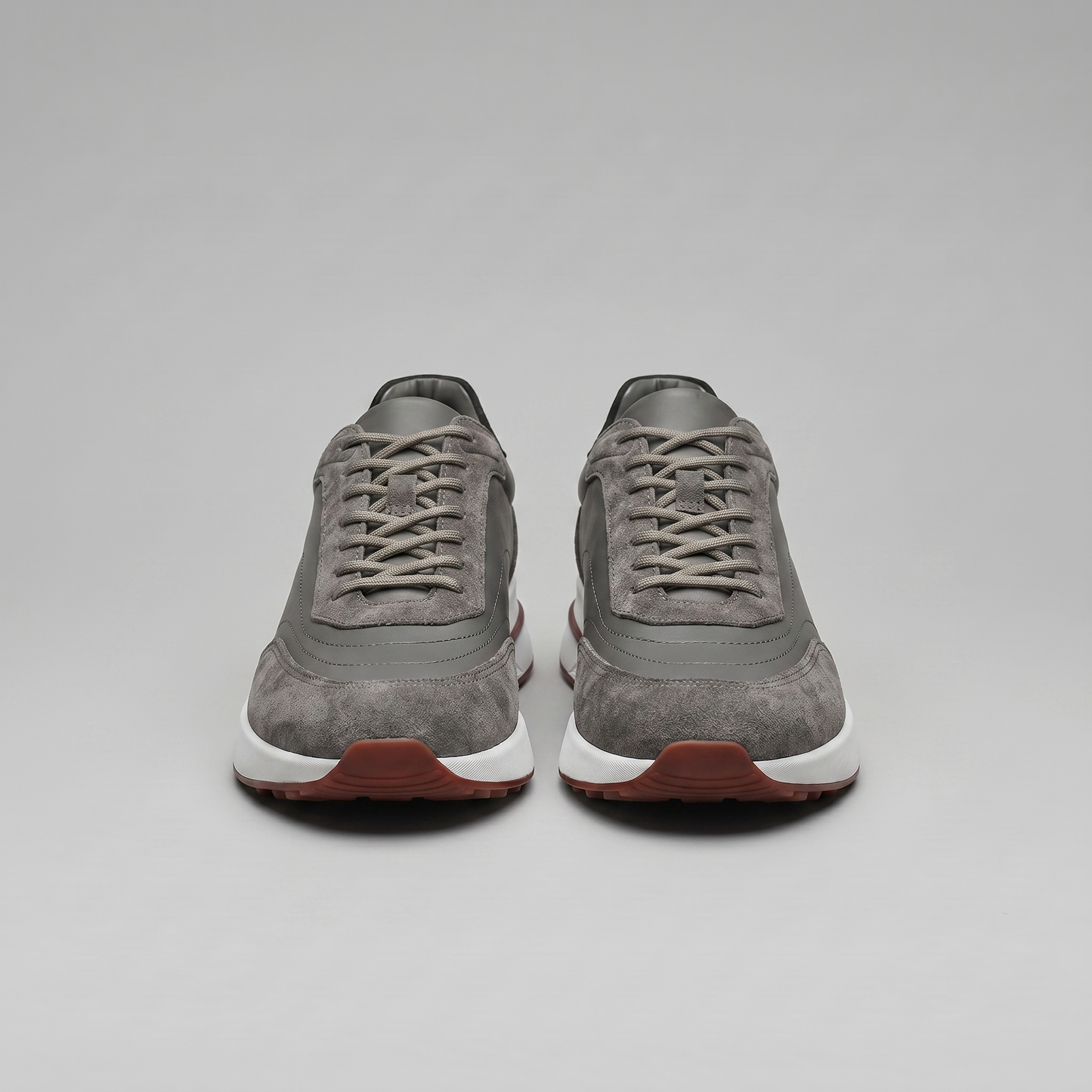 Men's Suede Panel Lace-Up Trainers