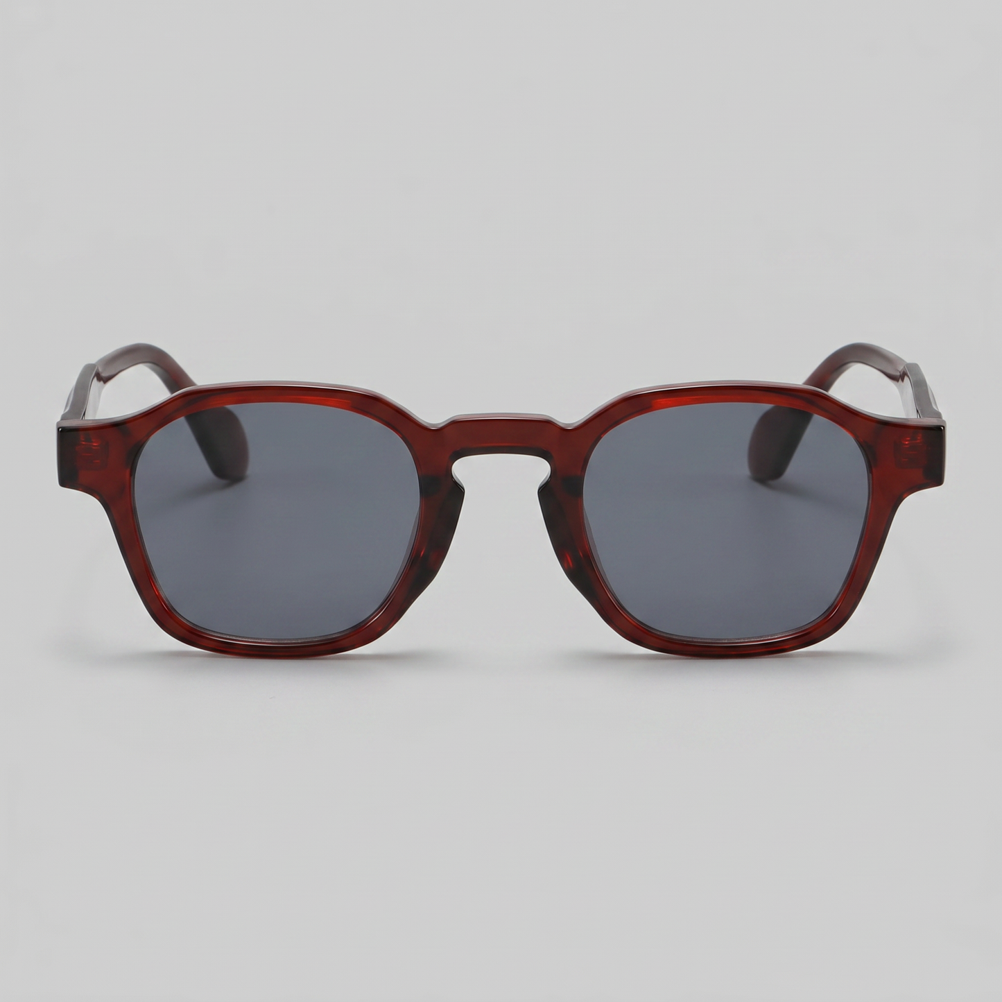Men's Vintage Square Sunglasses with Dark Lenses