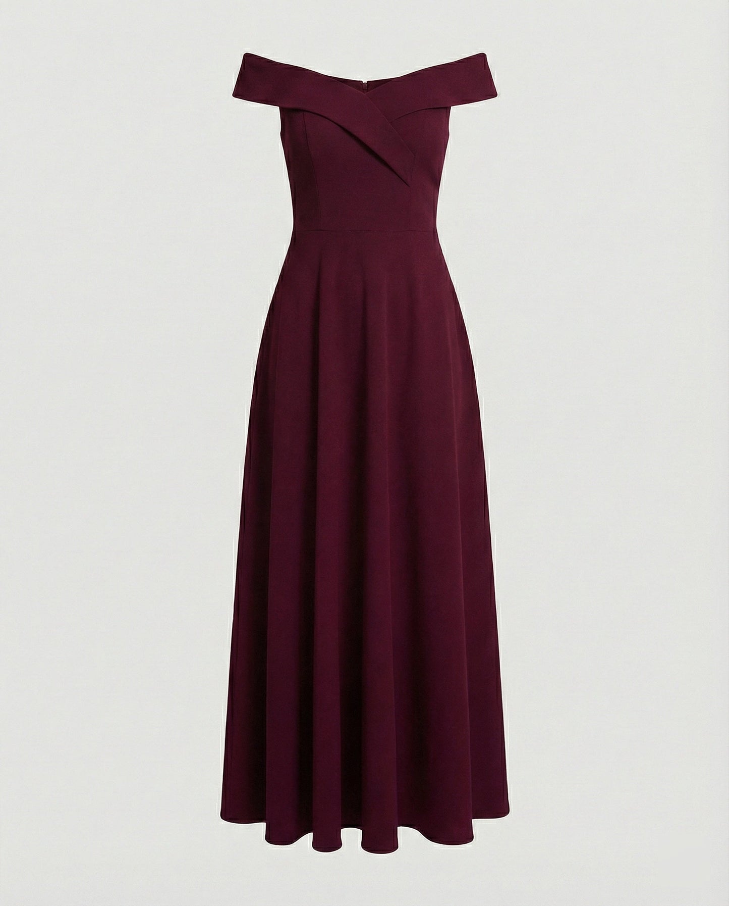 Abendkleid Damen mit Off-Shoulder-Ausschnitt und ausgestelltem A-Linien-Rock – Ondine