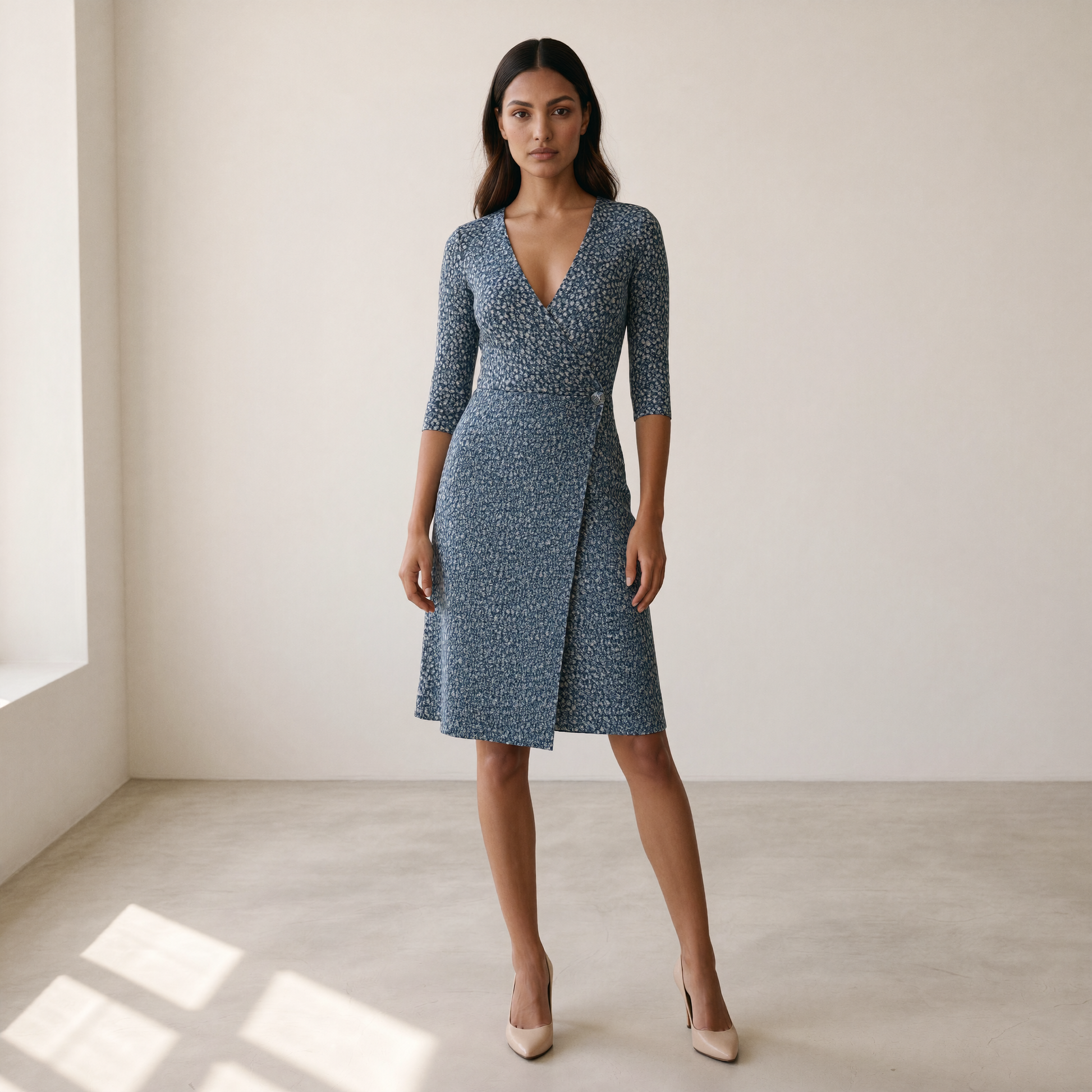 Isla Floral V-Neck Wrap Dress