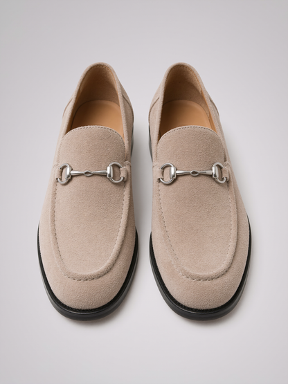 Silas Suede-Effect Horsebit Loafers