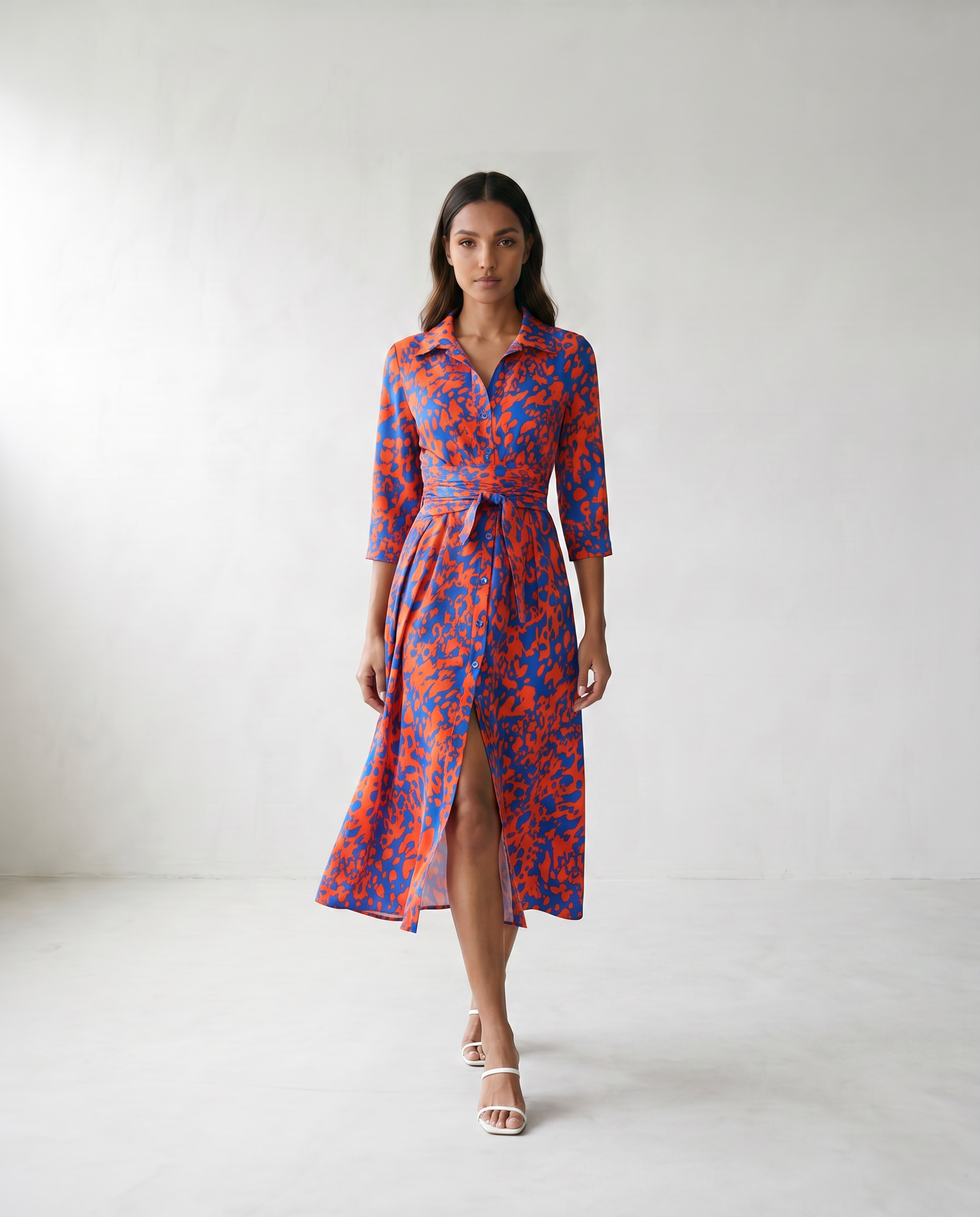 Seraphina Abstract Print Midi Dress