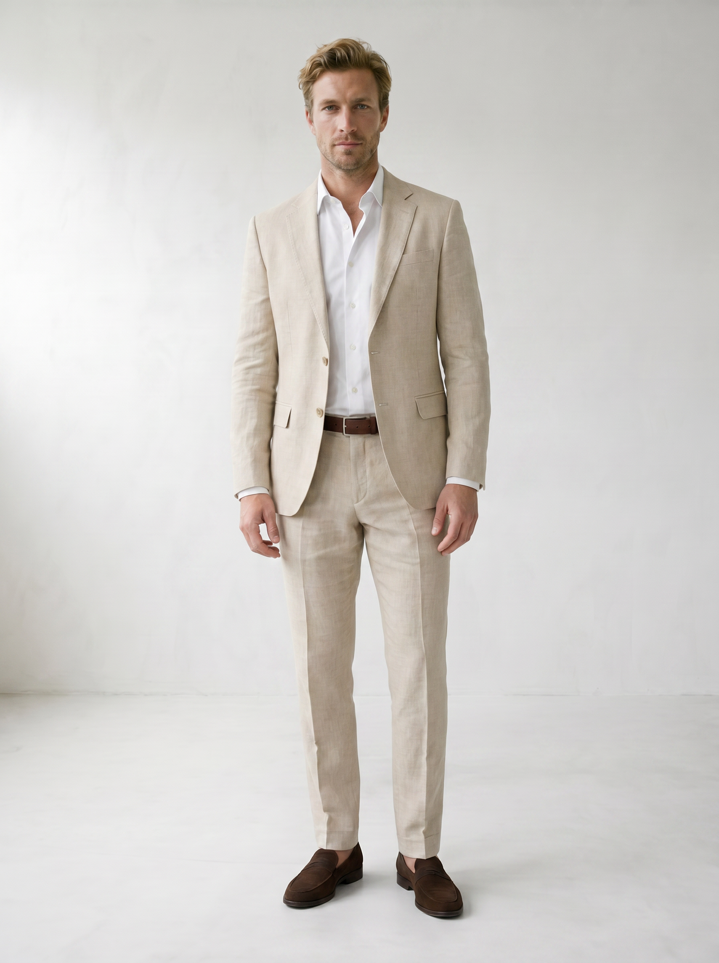 Luca Linen-Blend Wedding Suit Set