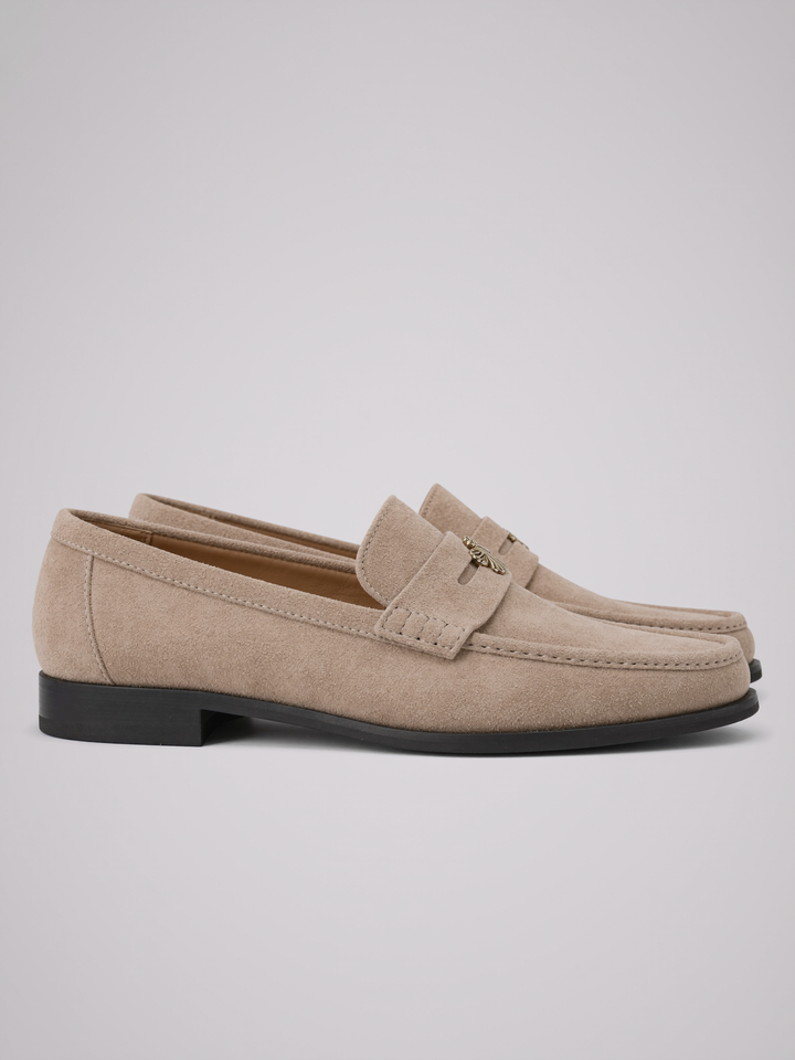 Sundrel Suede-Effect Horsebit Loafers - 02_loafers_beige_worn