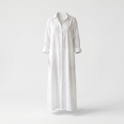 Agnes Linen Long Shirt Dress
