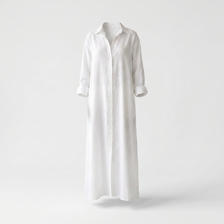 Agnes Linen Long Shirt Dress