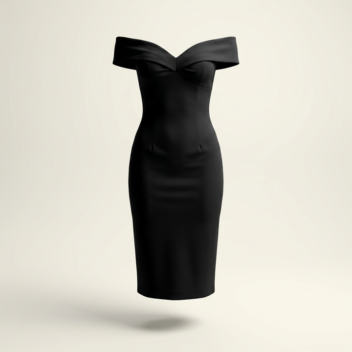 Amara Off Shoulder Fitted Mini Dress