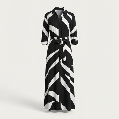 Maren Button Front Maxi Shirt Dress