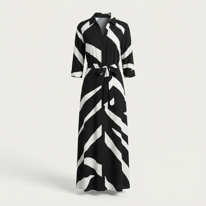 Maren Button Front Maxi Shirt Dress