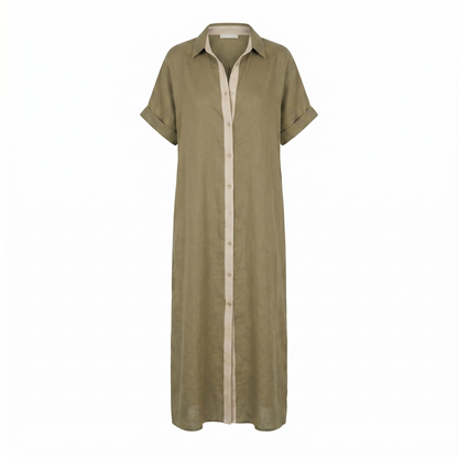 Gemma Linen Long Shirt Sundress