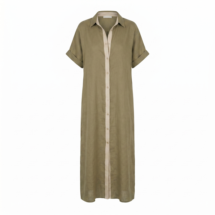 Gemma Linen Long Shirt Sundress