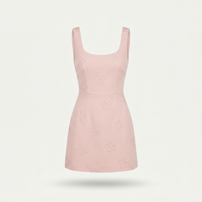 Livia Sleeveless Embroidered Mini Dress