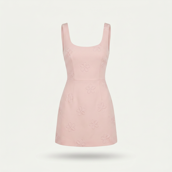 Livia Sleeveless Embroidered Mini Dress