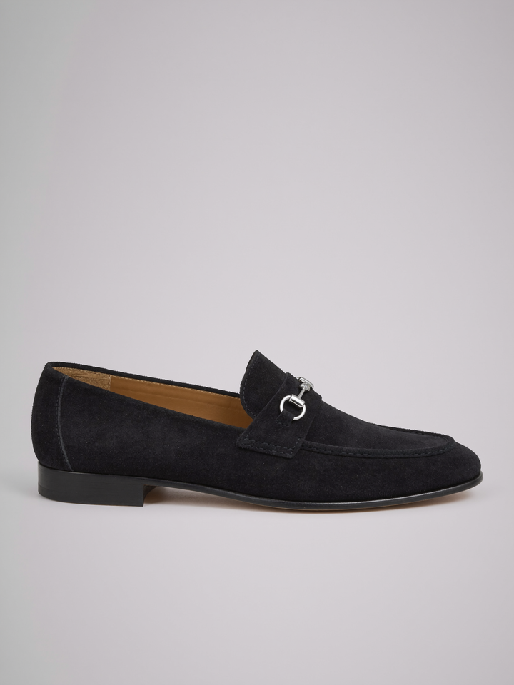 Sundrel Suede-Effect Horsebit Loafers - 04_loafers_black_worn