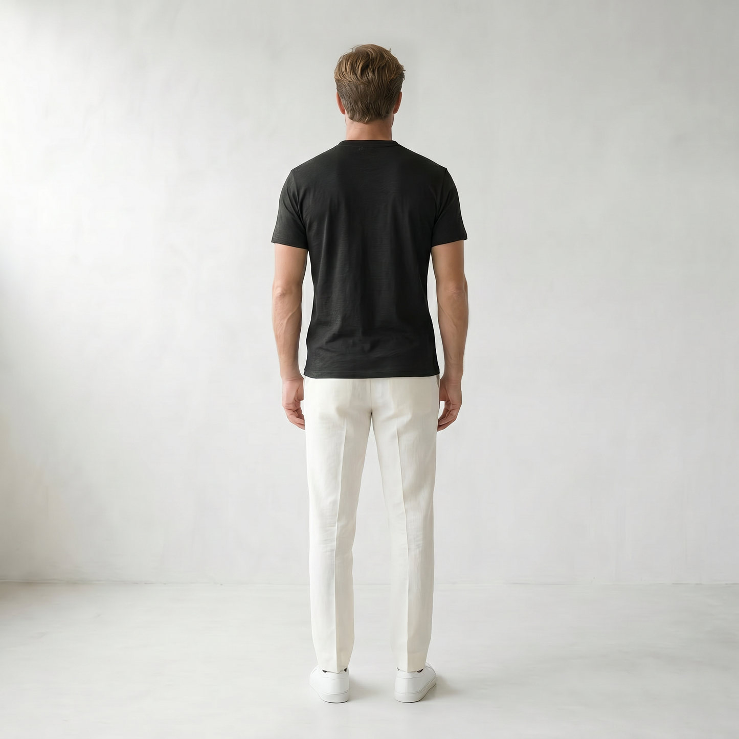 Sundrel Martin Short-Sleeve Henley Shirt - 04 model back black