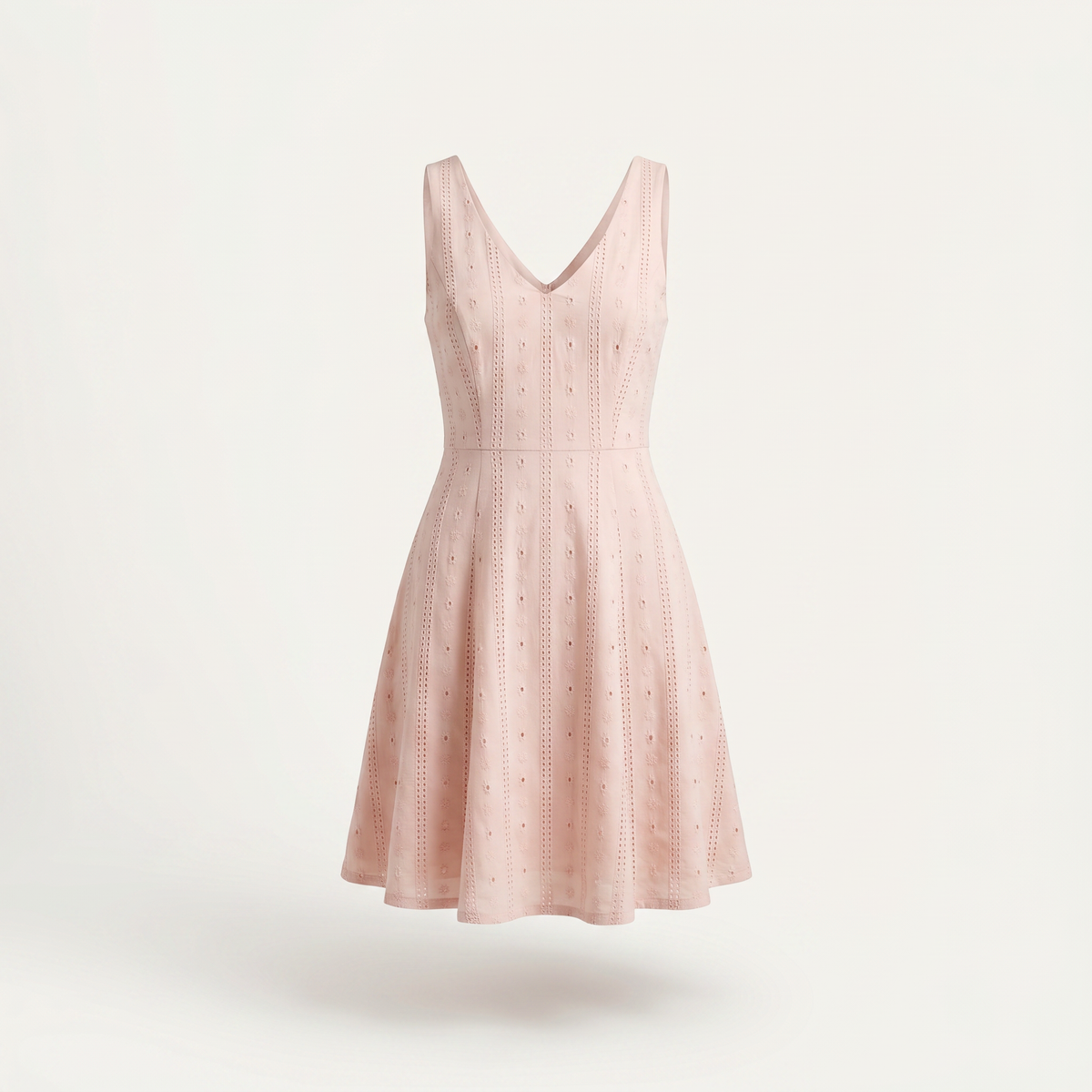 Mila Eyelet V-Neck A-Line Summer Dress