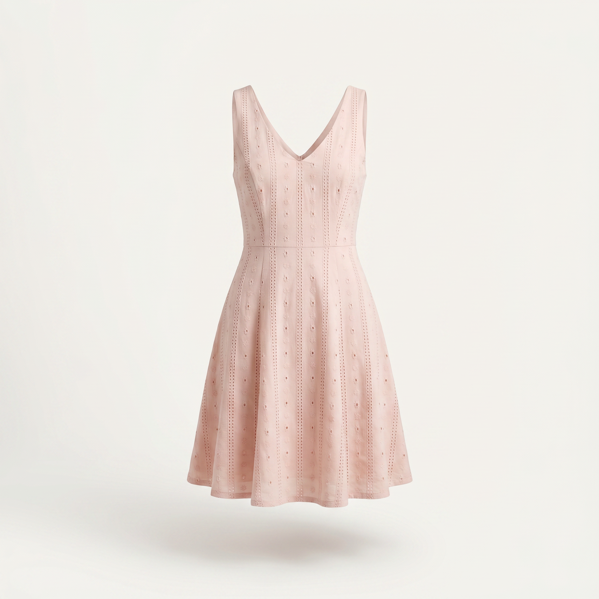 Mila Eyelet V-Neck A-Line Summer Dress