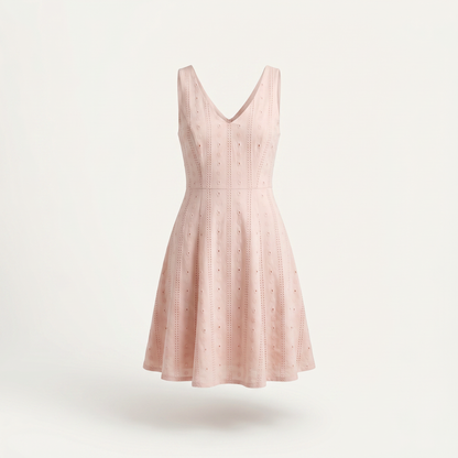 Mila Eyelet V-Neck A-Line Summer Dress