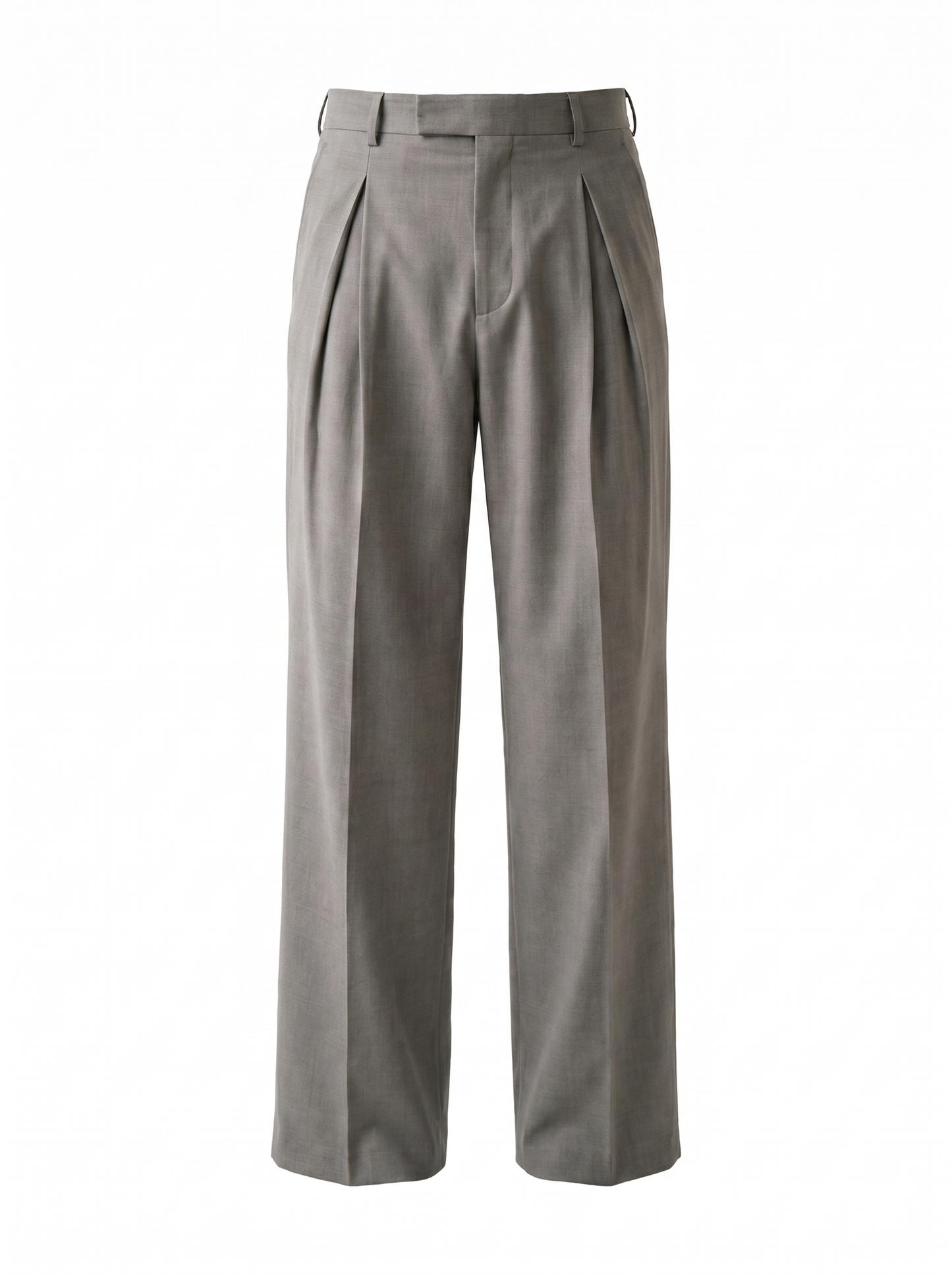 Sundrel master workflow Pleated Wide-Leg Tailored Trousers - 04_trousers_gray_mannequin_front_master