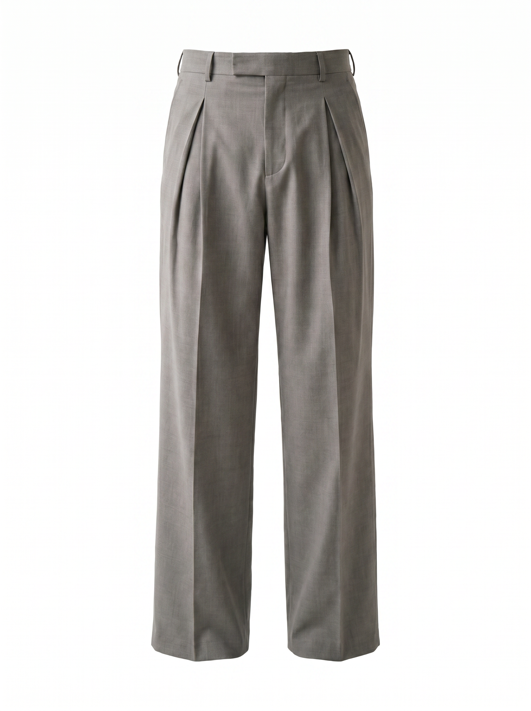 Sundrel master workflow Pleated Wide-Leg Tailored Trousers - 04_trousers_gray_mannequin_front_master