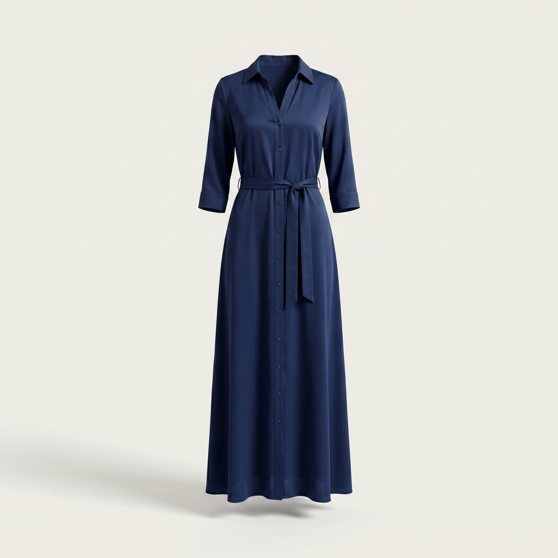 Maren Button Front Maxi Shirt Dress