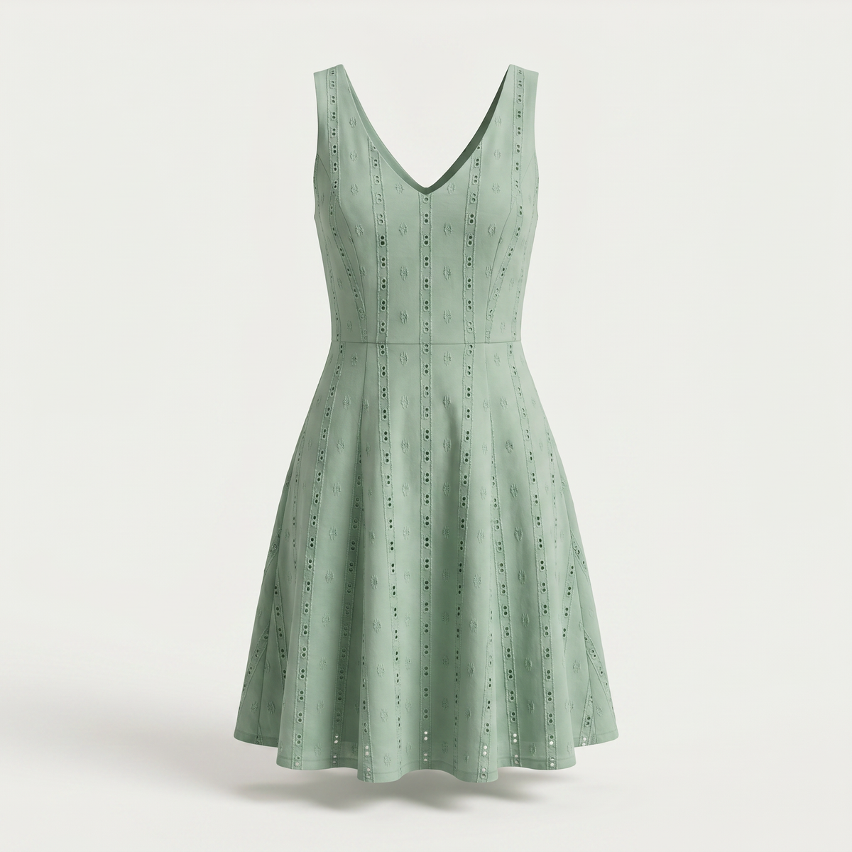 Mila Eyelet V-Neck A-Line Summer Dress