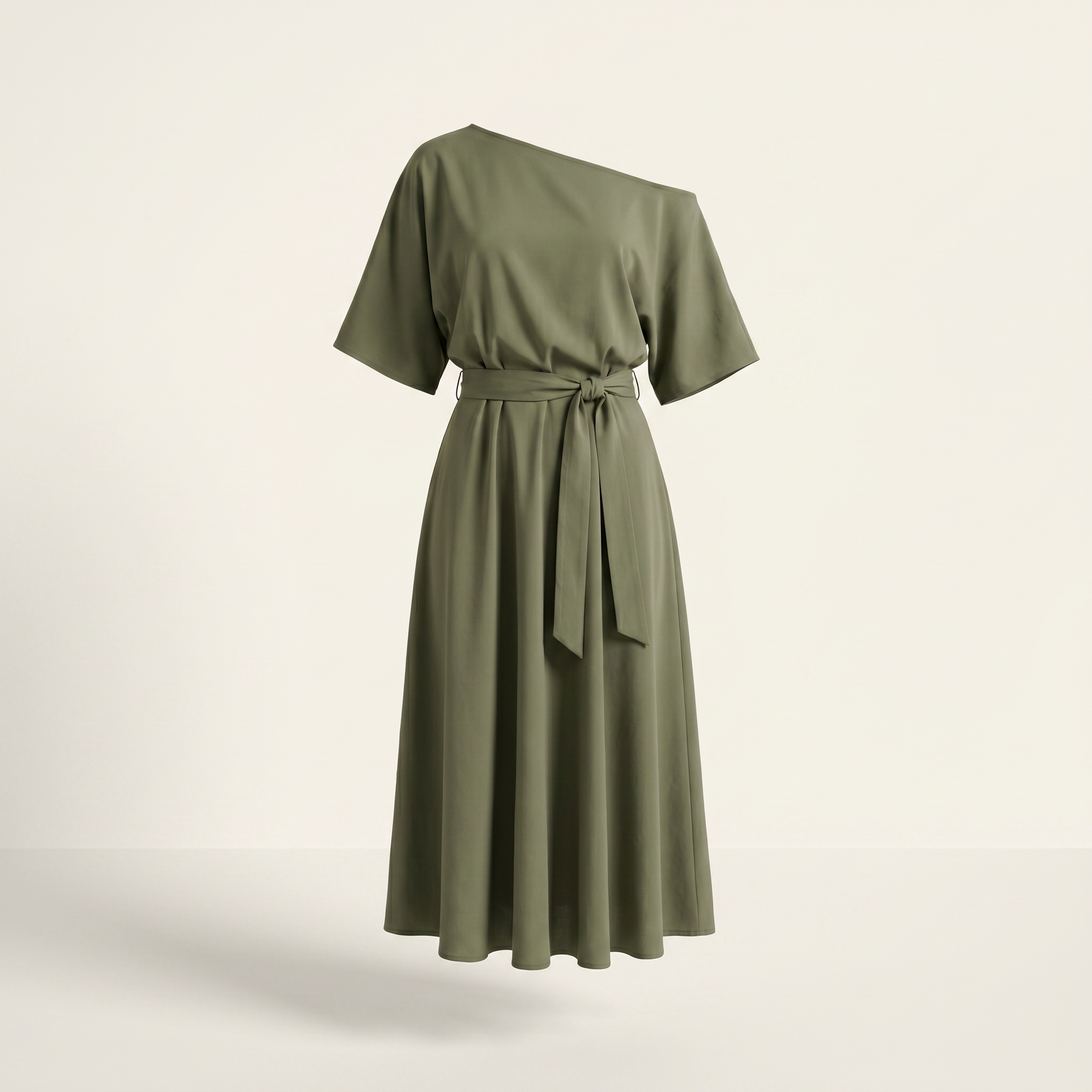 Noelle Off Shoulder A-Line Midi Dress