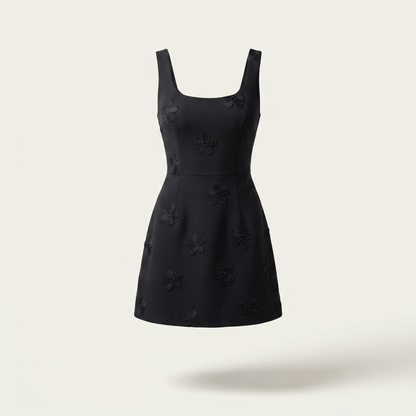 Livia Sleeveless Embroidered Mini Dress