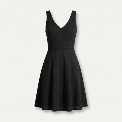 Mila Eyelet V-Neck A-Line Summer Dress