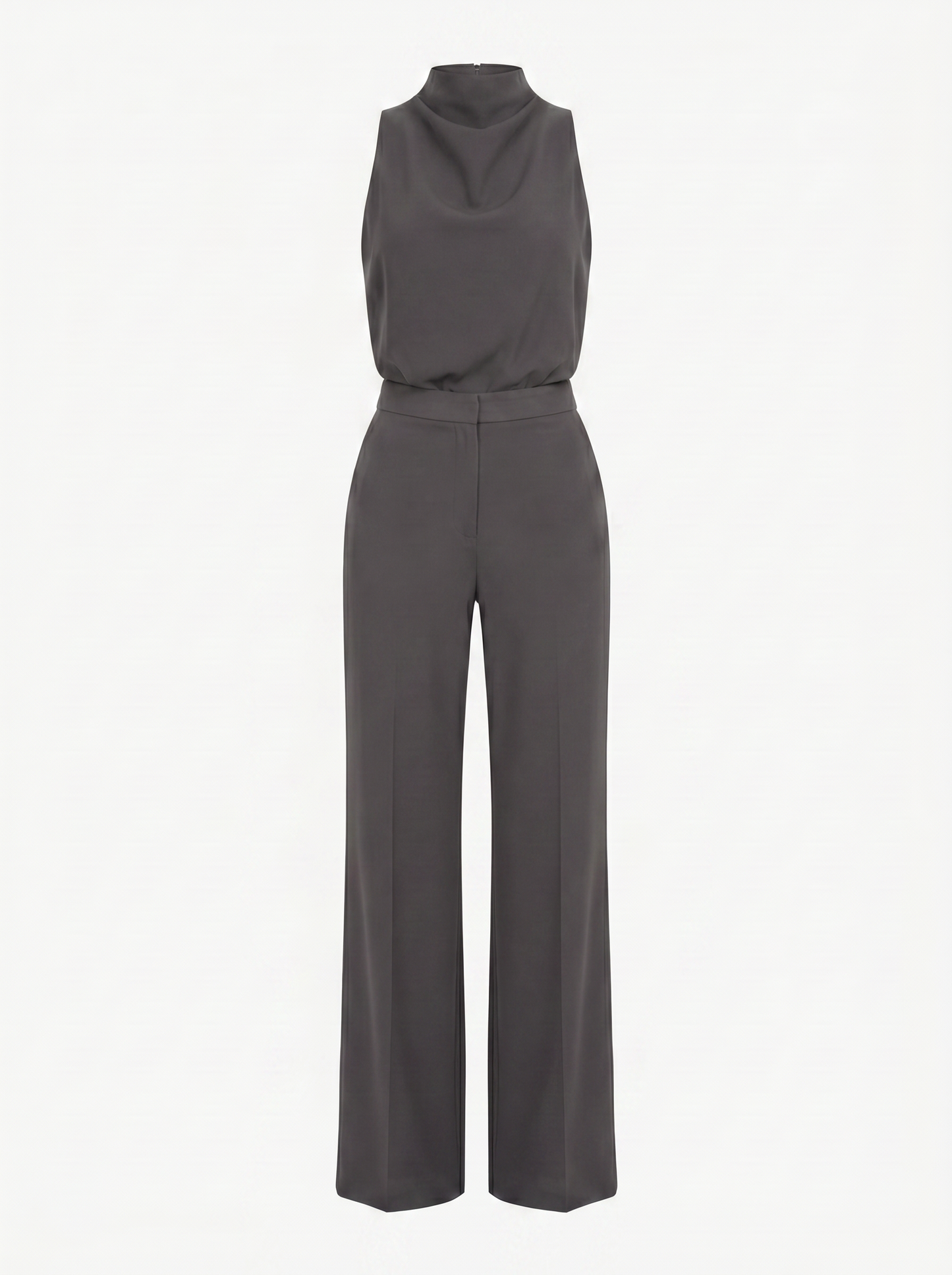 Saphirelle High Neck Wide-Leg Jumpsuit