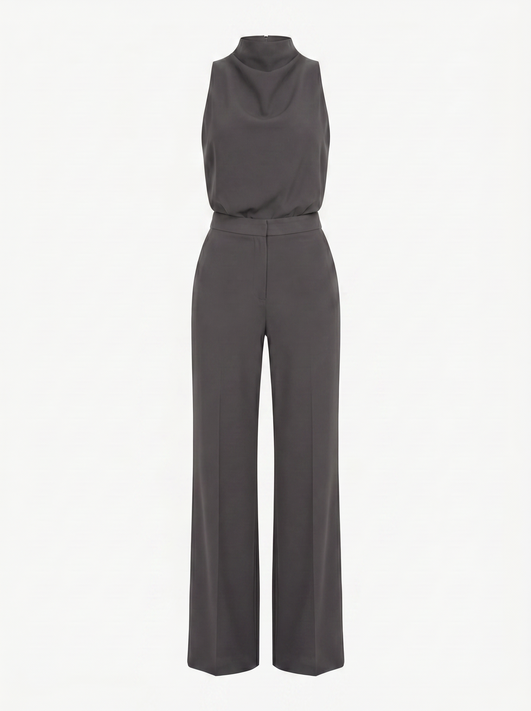 Saphirelle High Neck Wide-Leg Jumpsuit