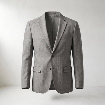 Dino Single-Breasted Cotton-Linen Blazer