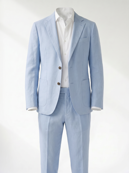 Lorenzo Linen-Look Classic Suit Set