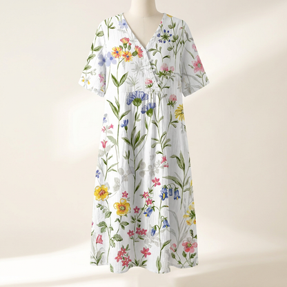 Bloemige Midi Zomerjurk