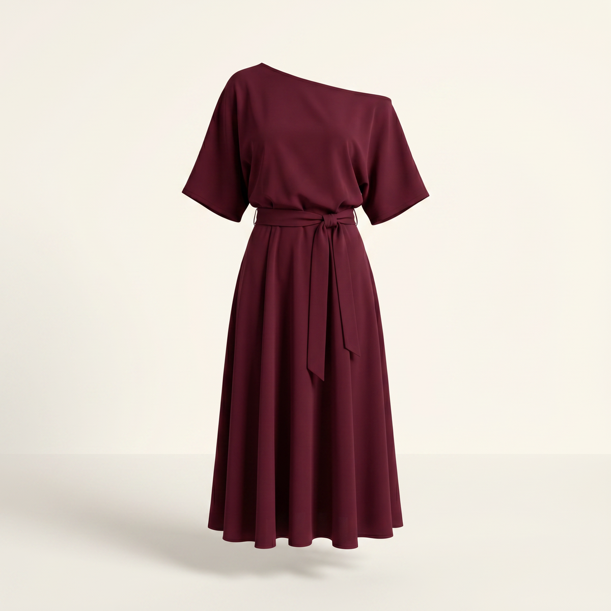 Noelle Off Shoulder A-Line Midi Dress