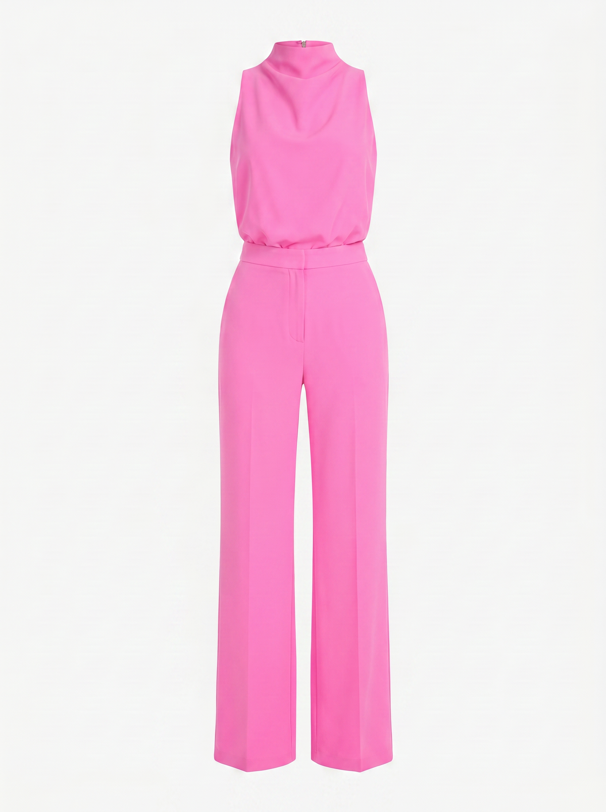 Saphirelle High Neck Wide-Leg Jumpsuit