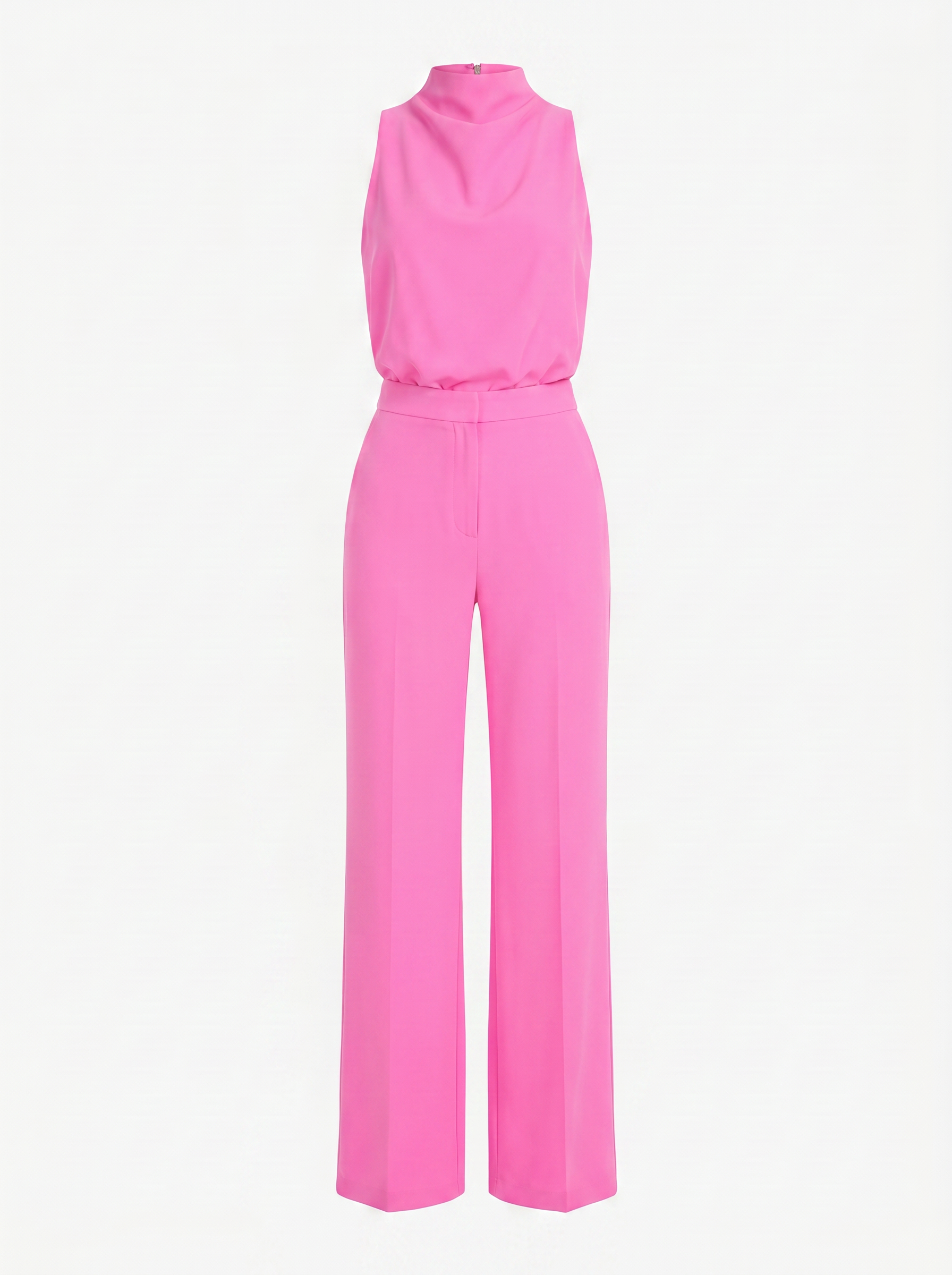 Saphirelle High Neck Wide-Leg Jumpsuit