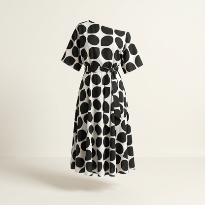 Noelle Off Shoulder A-Line Midi Dress