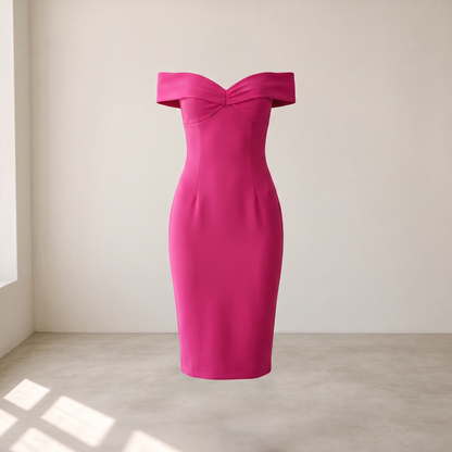 Amara Off Shoulder Fitted Mini Dress