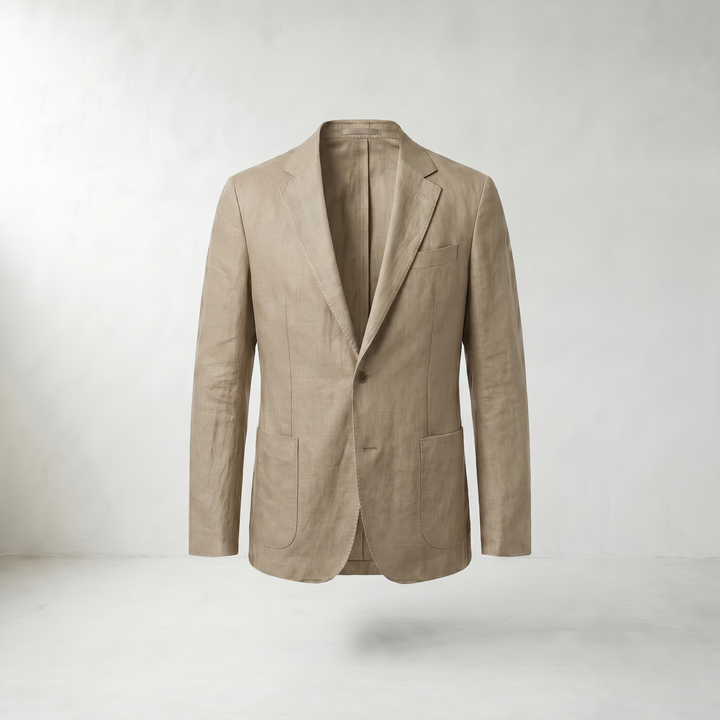 Bodhi Black Lightweight Linen Blazer — Beige