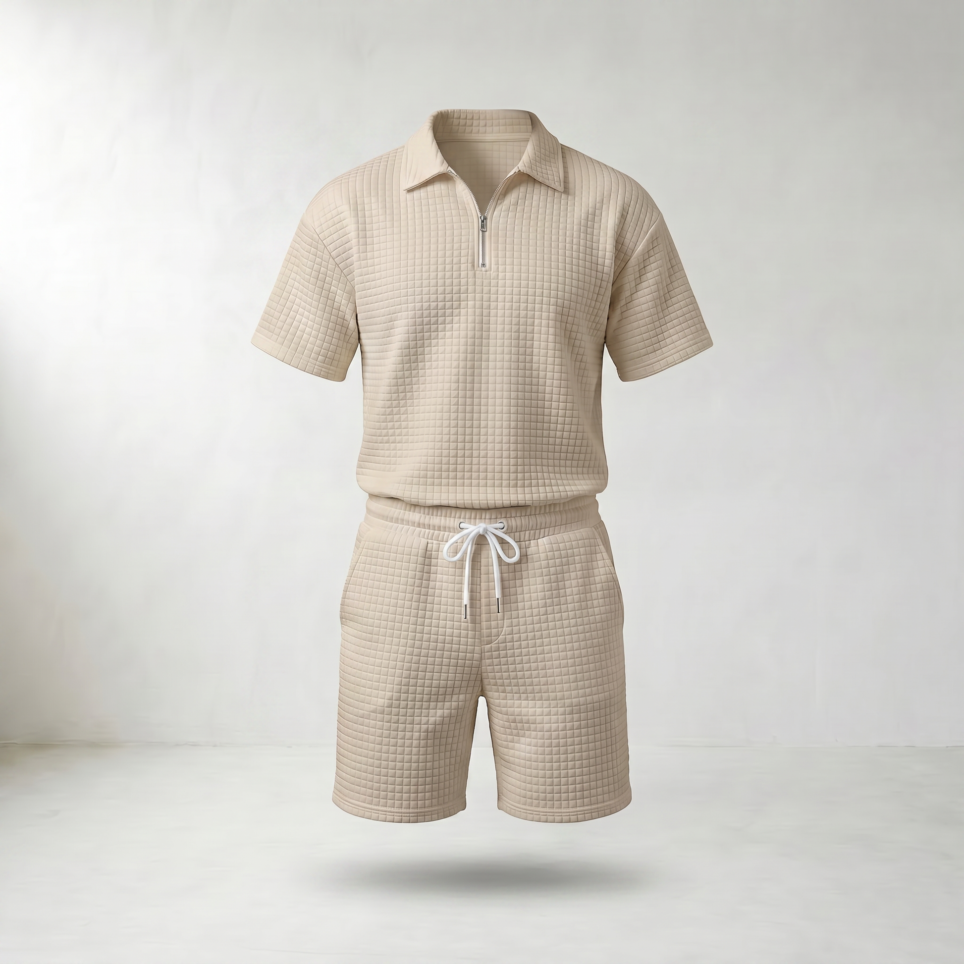 Gerald Half-Zip Polo Shorts Set