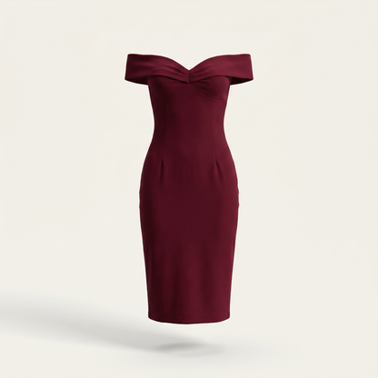 Amara Off Shoulder Fitted Mini Dress