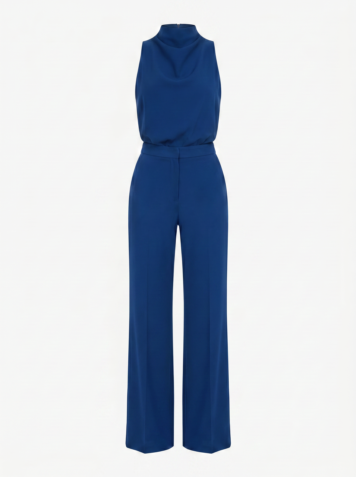 Saphirelle High Neck Wide-Leg Jumpsuit